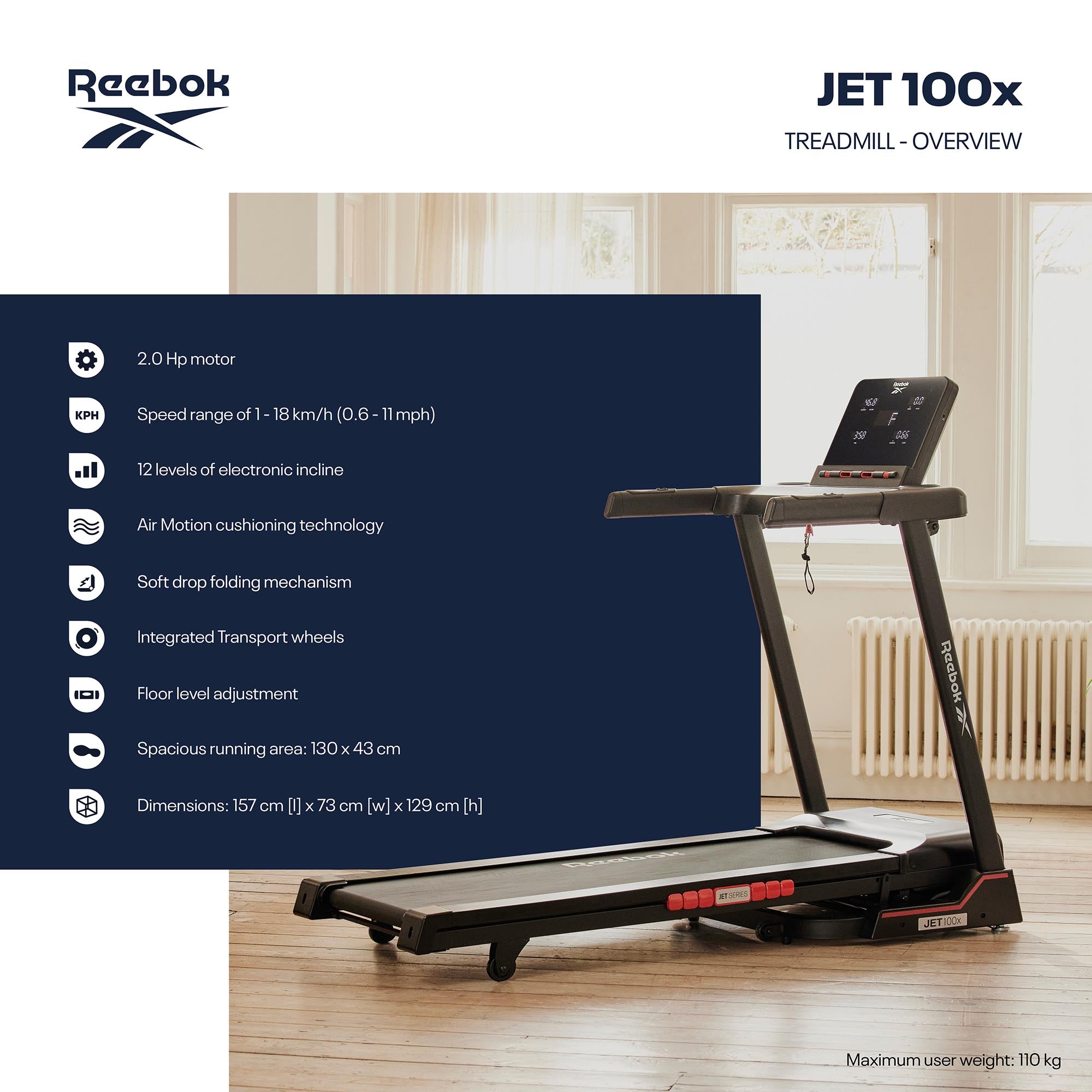 Reebok Jet 100x Treadmill